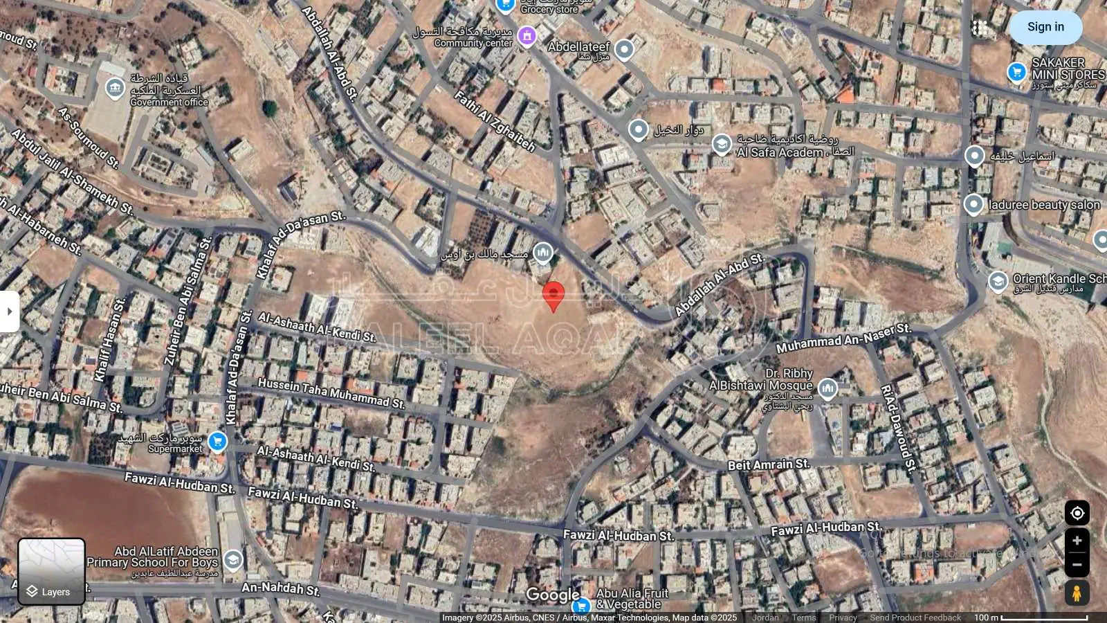 أرض في أرض سكنية للبيع في طبربور – حي أم العقارب، 1 دنم - 210,000 دأ - صورة 1